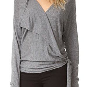 Ella Moss V-Neck Heather Grey Sweater